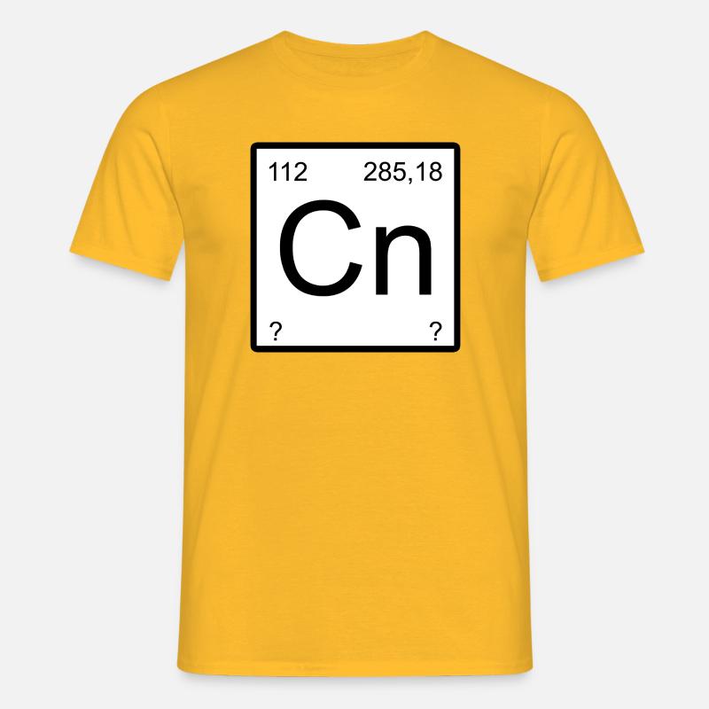 Copernicium Element Block Tee - Männer T-Shirt - Gelb