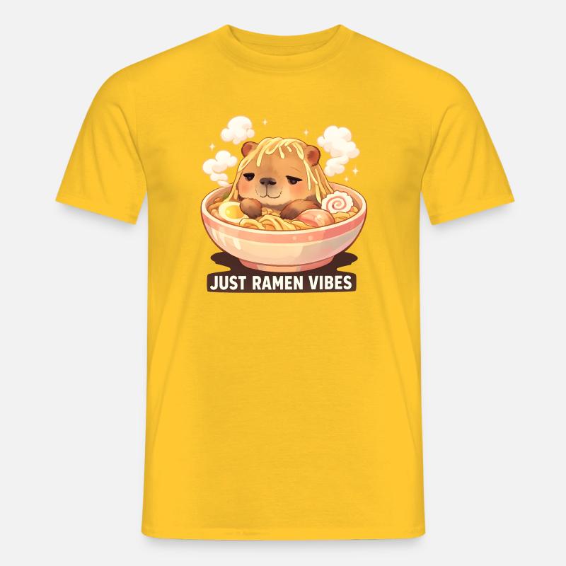 Ramen Capybara  - Männer T-Shirt - Gelb