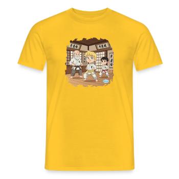 Bouno im Karate - Kleiner Kampfsportler - Männer T-Shirt - Gelb - Vorne - AI Model Male 178 dark (178cm)