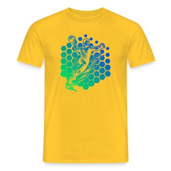 Un incontournable pour les joueurs de handball sérieux (hommes) - T-shirt homme - jaune - Devant - AI Model Male 178 dark (178cm)