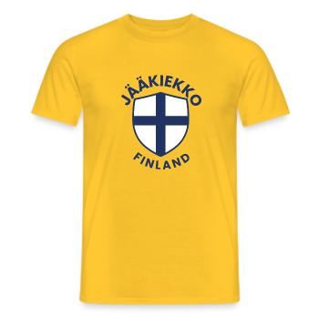 Bouclier de Finlande de Jäähockey - T-shirt homme - jaune - Devant - AI Model Male 178 dark (178cm)