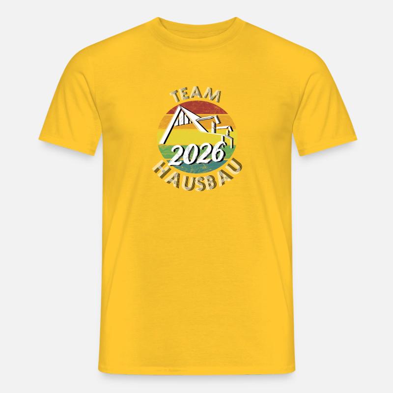 Team Haubau 2026 Builder Builder retro vintage - Men’s T-shirt - yellow