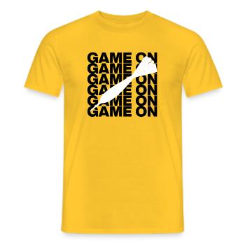 On y va : Attaque à la fléchette ! CENT QUATREVINGT, flèche blanche - T-shirt homme - jaune - Devant - AI Model Male 178 dark (178cm)
