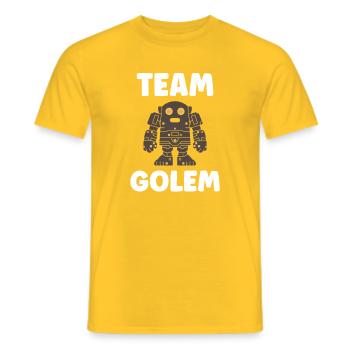 Team golem - Men's T-Shirt - yellow - Front - AI Model Male 178 dark (178cm)