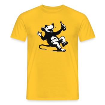 Partymaus - Men's T-Shirt - yellow - Front - AI Model Male 178 dark (178cm)