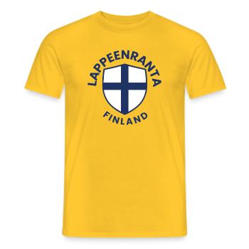 Lappeenranta-Schild Finnland - Männer T-Shirt - Gelb - Vorne - AI Model Male 178 dark (178cm)