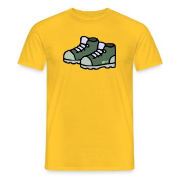 Rentner Opa Wandern - Männer T-Shirt - Gelb - Vorne - AI Model Male 178 dark (178cm)