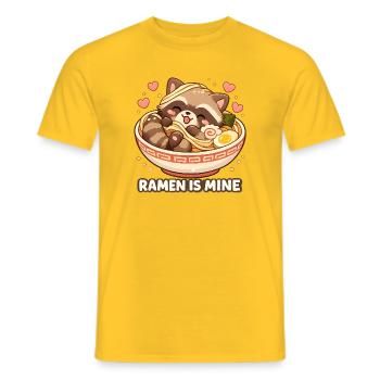 Ramen Waschbär Nudeln - Männer T-Shirt - Gelb - Vorne - AI Model Male 178 dark (178cm)