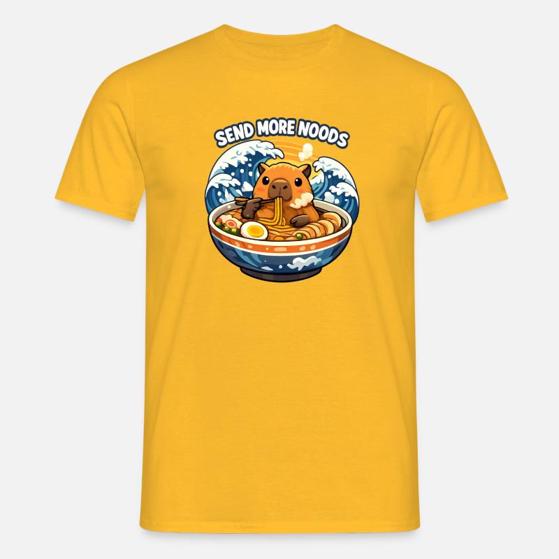 Capybara Send nudler ramen - T-shirt til herrer - gul