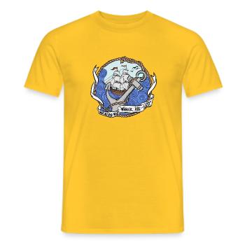 Ancre du capitaine sur des mers agitées - T-shirt homme - jaune - Devant - AI Model Male 178 dark (178cm)