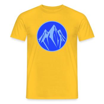 Mountains Mountains - Men's T-Shirt - yellow - Front - AI Model Male 178 dark (178cm)