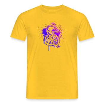 Un motif réservé au VTT - T-shirt homme - jaune - Devant - AI Model Male 178 dark (178cm)