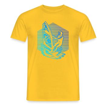 Windsurfing in a nutshell - Men's T-Shirt - yellow - Front - AI Model Male 178 dark (178cm)