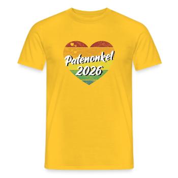 Godfather 2026 rétro vintage - T-shirt homme - jaune - Devant - AI Model Male 178 dark (178cm)
