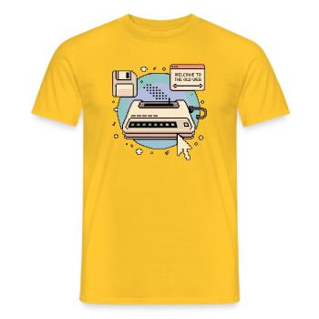 Welcome To The Old Web Retro Internet - Männer T-Shirt - Gelb - Vorne - AI Model Male 178 dark (178cm)
