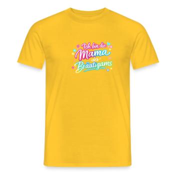 Ich bin die Mutter des Bräutigams - Männer T-Shirt - Gelb - Vorne - AI Model Male 178 dark (178cm)