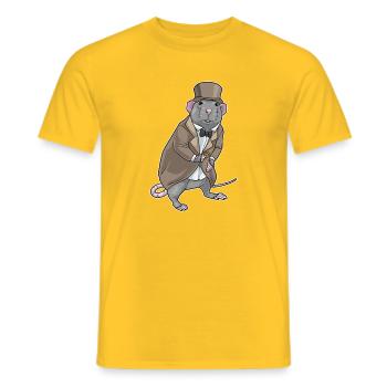 Ratte Bräutigam Ehering Hochzeit - Männer T-Shirt - Gelb - Vorne - AI Model Male 178 dark (178cm)
