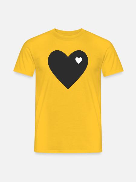 Minimalist heart with accent - Men's T-Shirt - yellow