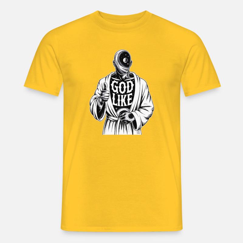God Like Galaxy Design - Männer T-Shirt - Gelb