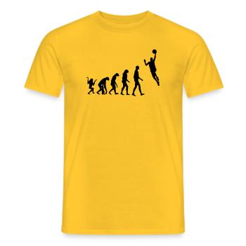 Basketball / Basketball / Basktet-Ball / Sport - Männer T-Shirt - Gelb - Vorne - AI Model Male 178 dark (178cm)
