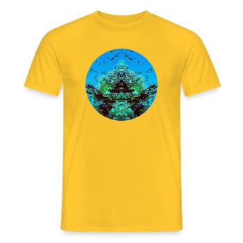 Waserwesen im Rote - Männer T-Shirt - Gelb - Vorne - AI Model Male 178 dark (178cm)