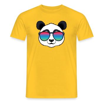 Panda Rainbow Sunglasses - Men's T-Shirt - yellow - Front - AI Model Male 178 dark (178cm)