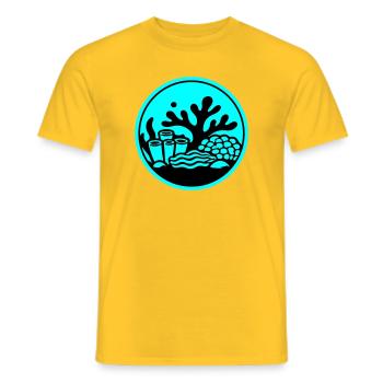 Coral Symbol Coral Reef Ocean - Men's T-Shirt - yellow - Front - AI Model Male 178 dark (178cm)