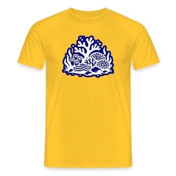 Korallenriff Ozean - Männer T-Shirt - Gelb - Vorne - AI Model Male 178 dark (178cm)
