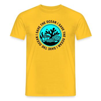 Rettet den Ozean - Männer T-Shirt - Gelb - Vorne - AI Model Male 178 dark (178cm)