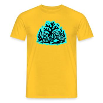 Coral Reef Ocean Coral Icon - Men's T-Shirt - yellow - Front - AI Model Male 178 dark (178cm)