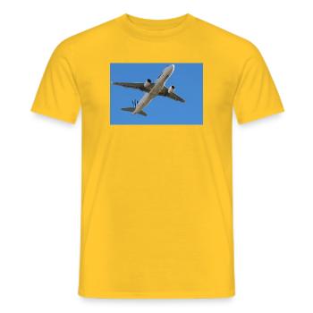 off on holiday - Men's T-Shirt - yellow - Front - AI Model Male 178 dark (178cm)