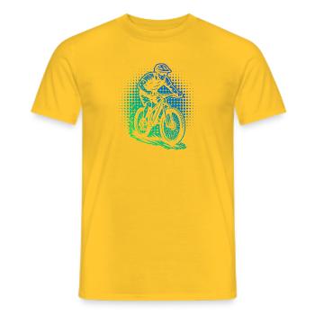 Mountainbike Liebe zum Anziehen - Männer T-Shirt - Gelb - Vorne - AI Model Male 178 dark (178cm)