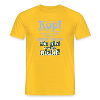 Des voix dans ma tête... - T-shirt homme - jaune - Devant - AI Model Male 178 dark (178cm)