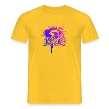 Roadbike Stil für jeden Anlass - Männer T-Shirt - Gelb - Vorne - AI Model Male 178 dark (178cm)