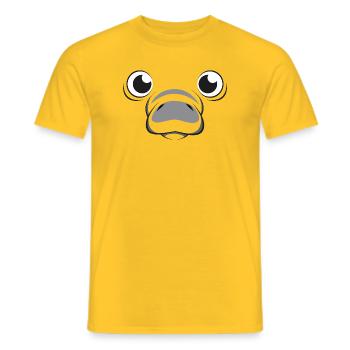 Manati-Gesicht Kawaii Faules lustiges Kinderkostüm - Männer T-Shirt - Gelb - Vorne - AI Model Male 178 dark (178cm)