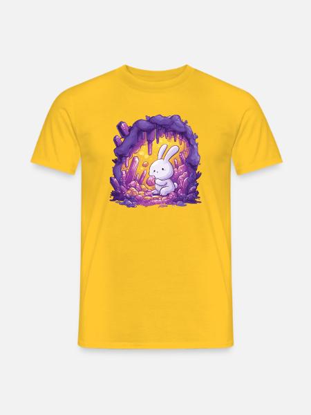 Rabbit in Crystal Cave - Men's T-Shirt - yellow
