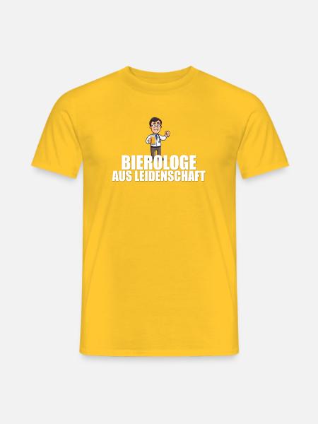 Passionate beerologist - Men's T-Shirt - yellow