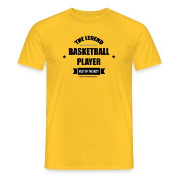 The Legend Basketball Player - T-shirt homme - jaune - Devant - AI Model Male 178 dark (178cm)