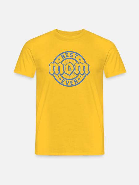 Best Ever blue badge design - Men's T-Shirt - yellow
