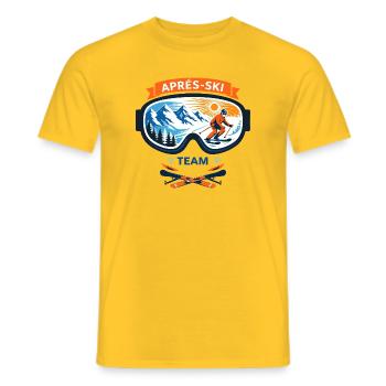 Apres Ski Team Comic Design - Männer T-Shirt - Gelb - Vorne - AI Model Male 178 dark (178cm)