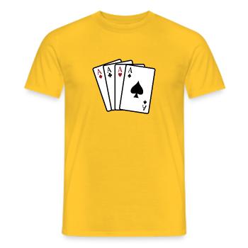 As à jouer aux cartes - T-shirt homme - jaune - Devant - AI Model Male 178 dark (178cm)