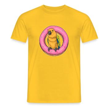 Papagei Donut - Männer T-Shirt - Gelb - Vorne - AI Model Male 178 dark (178cm)