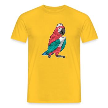 Clipboard d’infirmière perroquet - T-shirt homme - jaune - Devant - AI Model Male 178 dark (178cm)