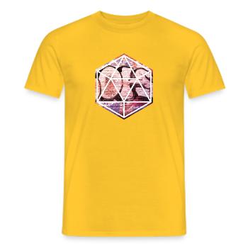 Geometric Graffiti Prism - Men's T-Shirt - yellow - Front - AI Model Male 178 dark (178cm)