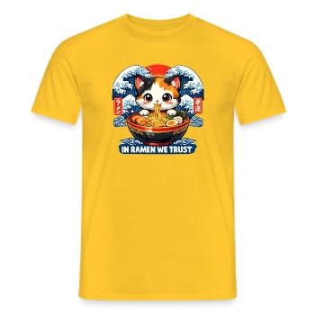Ich brauche Ramen - Männer T-Shirt - Gelb - Vorne - AI Model Male 178 dark (178cm)
