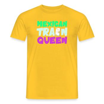 Mexican Train Domino - Männer T-Shirt - Gelb - Vorne - AI Model Male 178 dark (178cm)