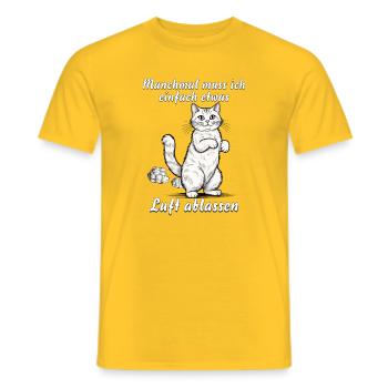 CAT Deflate - T-shirt homme - jaune - Devant - AI Model Male 178 dark (178cm)