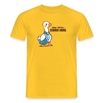 Heute werde ich eine ernsthafte Gans sein - Männer T-Shirt - Gelb - Vorne - AI Model Male 178 dark (178cm)