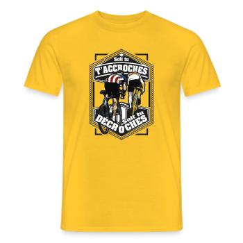 Hooks Hooks Cycling - Männer T-Shirt - Gelb - Vorne - AI Model Male 178 dark (178cm)