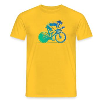 Super cadeau pour vélo de route - T-shirt homme - jaune - Devant - AI Model Male 178 dark (178cm)